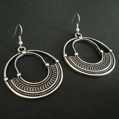 Alloy Geometric Dangle Earrings